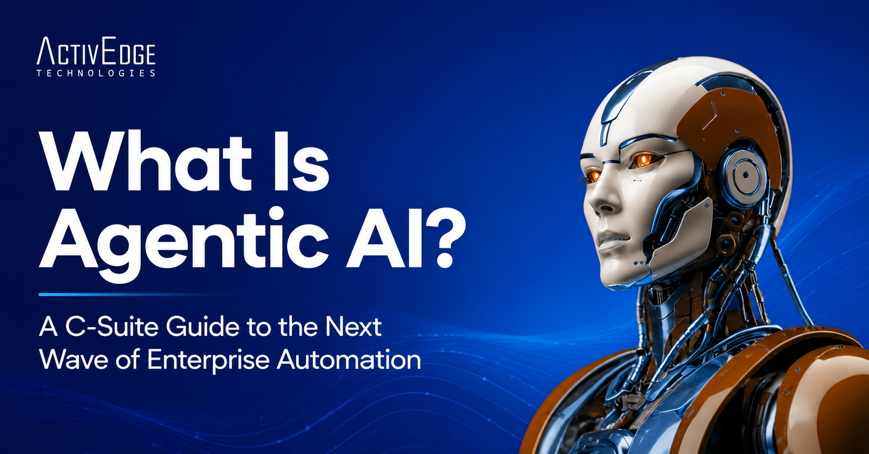 Illustration of agentic AI monitoring and managing an enterprise workflow with automated decision-making